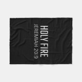 Holy Fire - Jeremiah 20_9 Bible Religious Verse  Fleece Deken (Voorkant (Horizontaal))