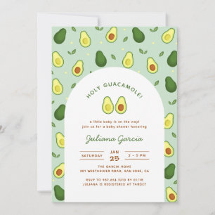 Holy Guacamole Avocado Groen Baby shower Kaart