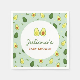Holy Guacamole Avocado Groen Baby shower Servet