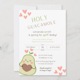 Holy Guacamole Baby shower Happy Avocado Kaart