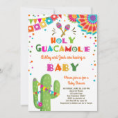 Holy Guacamole Fiesta Baby shower nodigen Mexicaan Kaart (Voorkant)