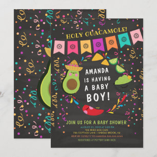 Holy Guacamole Fiesta Baby shower Uitnodiging