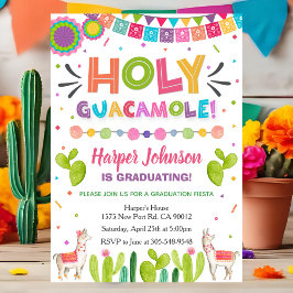 Holy Guacamole Graduation Fiesta Invitation Kaart