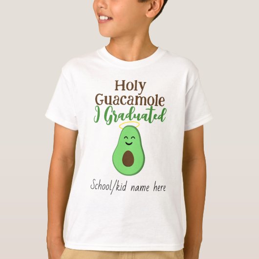 Holy Guacamole I afgestudeerd avocado Aangepaste n T-shirt (Voorkant)