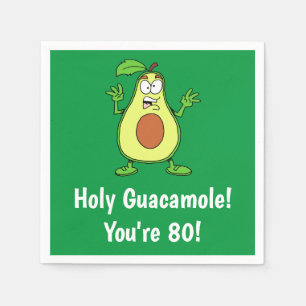Holy Guacamole Je bent 80 Grappige avocado servett Servet