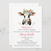 Holy Koe Bridal Shower Uitnodiging (Voorkant / Achterkant)