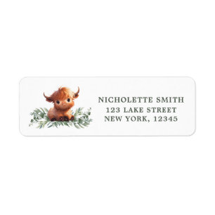 HOLY KOE HIGHLAND MODERN COUPLES BABY SHOWER ETIKET