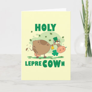 HOLY LepreCOWn T-shirts en cadeautjes Kaart