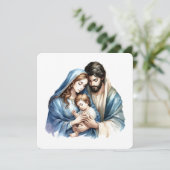 Holy Light – Tender Nativity  Feestdagenkaart (Staand voorkant)