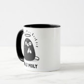 Holy Moly Floating Mole Mug – Cute Praying Pun  Mok (Voorkant links)
