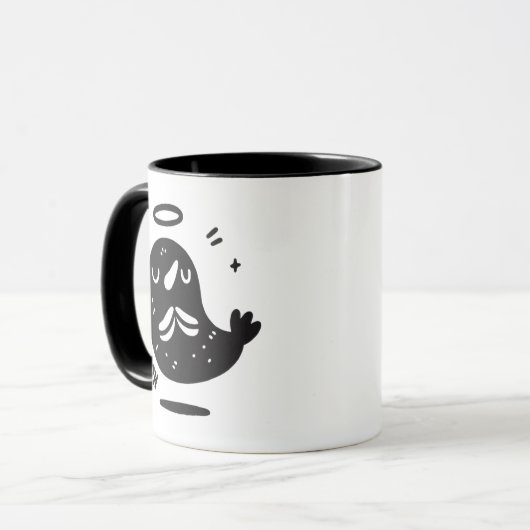 Holy Moly Mustache Mole Mug – Funny Floating  (Devant gauche)