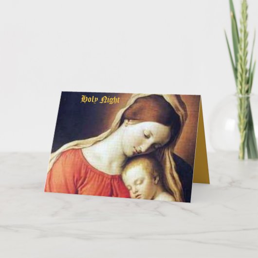 Holy Night Christmas Kaart (Voorkant)
