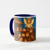 Holy Night Selfie Christmas 11 oz Coffee Mug (Devant gauche)