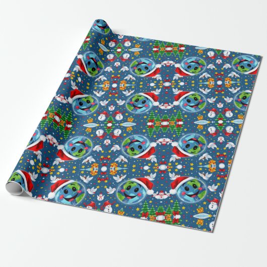 Holy Night Wrapping Paper Cadeaupapier (Uitgerold)