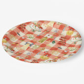 Holy Ravioli Gingham Pattern | Little Meatball Papieren Bordje (Gekanteld)