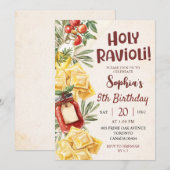 Holy Ravioli Kids Birthday Invitation (Devant / Derrière)