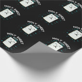Holy Sheet Funny Halo Paper Pun Dark BG Cadeaupapier (Hoek)