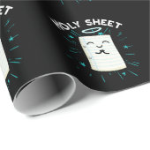 Holy Sheet Funny Halo Paper Pun Dark BG Cadeaupapier (Rol Hoek)