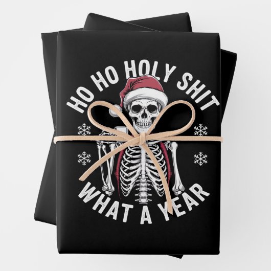 Holy Shirt wat een jaar kerst Humor skelet Inpakpapier Vel (In situ)
