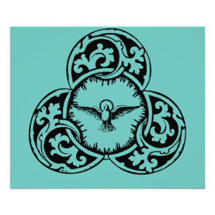 Holy Spirit Dove Christelijk symbool Foto Afdruk