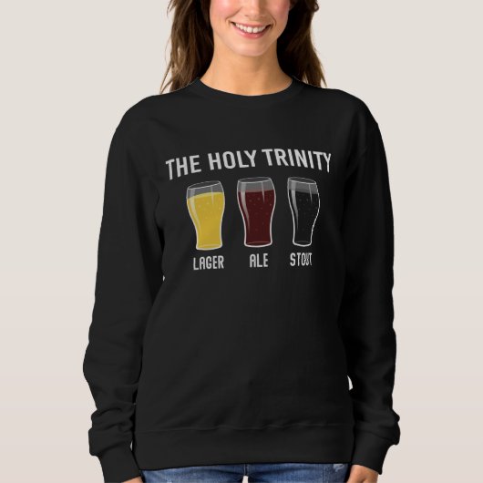 Holy Trinity Beer Drinking Lager Ale Stout St Patr Trui (Voorkant)