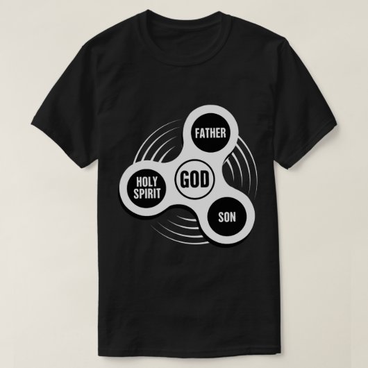 Holy Trinity Christelijk Fidget Spinner T-shirt (Design voorkant)