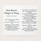 Holy Virgin Mary, Help of Christians, Prayer Card Kaart (Binnenkant ongevouwen)