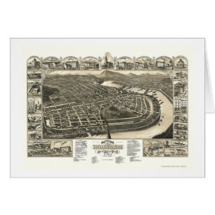 Holyoke, MA Panoramic Map - 1881