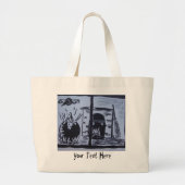 hom in heksen kookpot trick or treat grote tote bag (Voorkant)