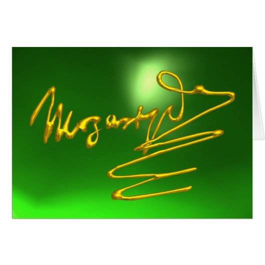 HOMAGE À MOZART Gold Signature du compositeur Gree (Devant horizontal)