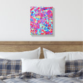 Homage à Pollock 1, levendige verfdruppelcanvas Canvas Afdruk (Insitu (Slaapkamer))