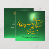 HOMAGE AAN MOZART Gold Handtekening Composer Green Kaart (Voorkant / Achterkant)