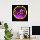HOMAGE AAN MOZART, Paarse Amethyst kolossale groot Poster (Thuiskantoor)