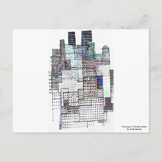 Homage naar Hundertwasser Briefkaart (Voorkant)