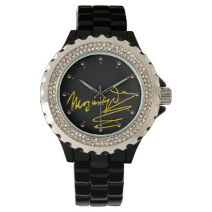 HOMAGE TOT MOZART Gold-handtekening van componist  Horloge