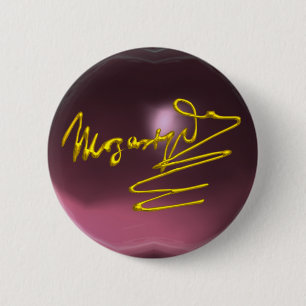 HOMAGE TOT MOZART, roze amethist Ronde Button 5,7 Cm