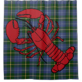 Homard bleu de rideau en douche de tartan de la (Devant)