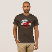 Homard Chef Kiss the Cook Mens T-shirt Brown (Devant entier)