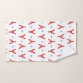 Homard Shacking Up Preppy Seaside Coastal (Serviette à main)