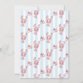 Homard tiré à la main 1er Invitation anniversaire (Dos)