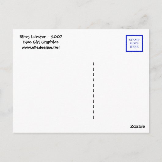 Homards avec carte postale Bling (Dos)