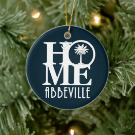 HOME Abbeville South Carolina Keramisch Ornament