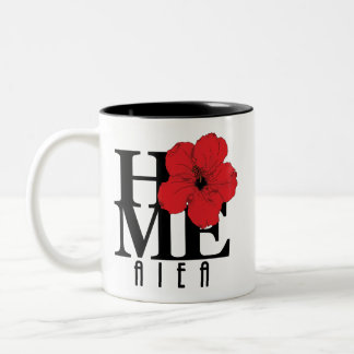 HOME Aiea Red Hibiscus Tweekleurige Koffiemok