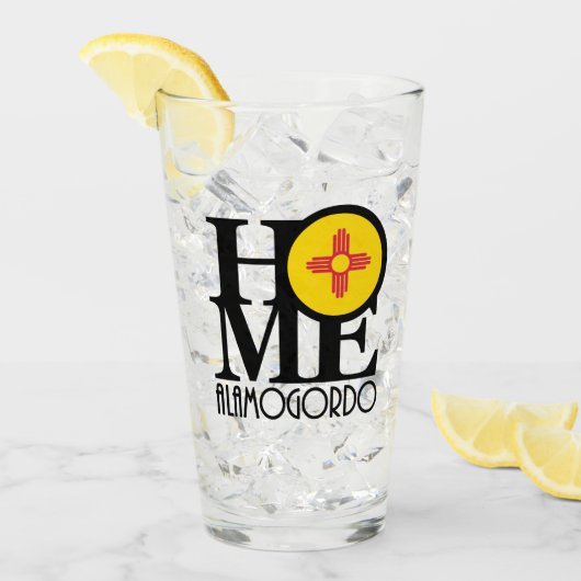 HOME Alamogordo New Mexico Glas (Voorkant ijs)