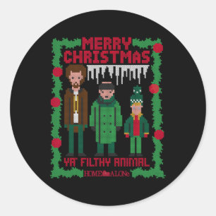 Home Alone Prettig Kerstmis Ya Nat Ndits Lelijk Zw Ronde Sticker