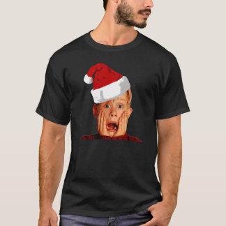 Home Alone Santa Hat T-Shirt Macaulay Culkin Chris