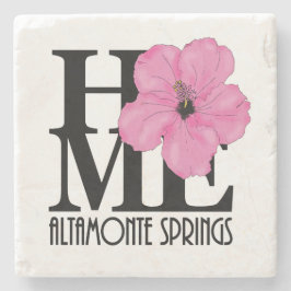 HOME Altamonte Springs Pink Hibiscus Stenen Onderzetter