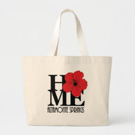 HOME Altamonte Springs Red Hibiscus Grote Tote Bag