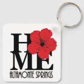 HOME Altamonte Springs Red Hibiscus Sleutelhanger (Achterkant)