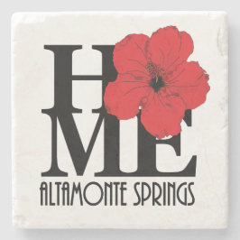 HOME Altamonte Springs Red Hibiscus Stenen Onderzetter